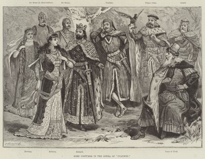 Nogle kostumer i operaen Ivanhoe af Walter Paget